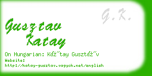 gusztav katay business card